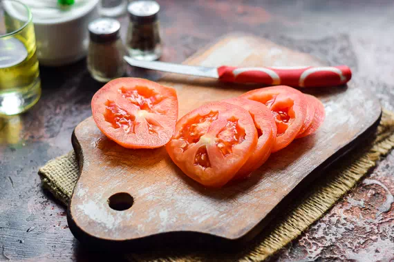 Кабачки с помидором и сыром фото 3